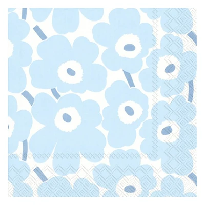 Serviettes de table - Fleurs bleues