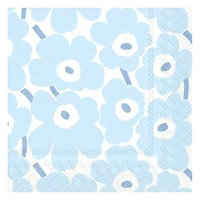 Serviettes de table - Fleurs bleues