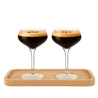 Ensemble de verres & plateau - Espresso martini