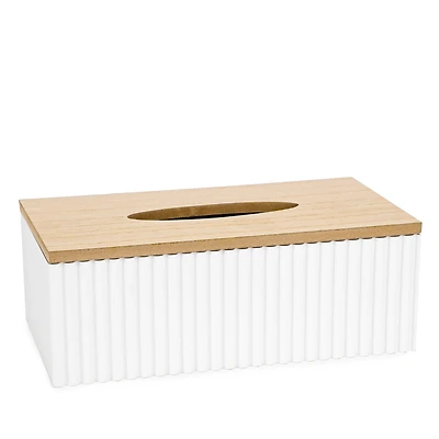 Boîte à mouchoir - Blanche & bois
