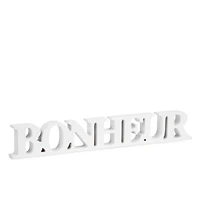 White "BONHEUR" word