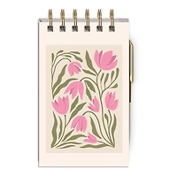 Calepin & crayon - Tulipe rose