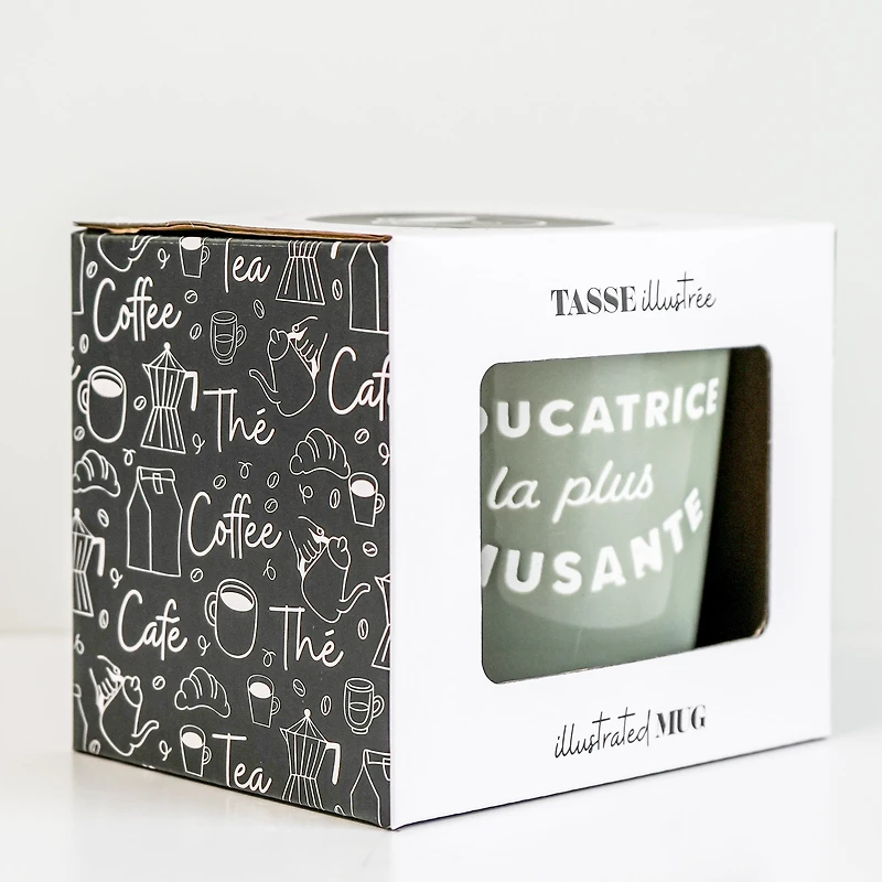 Tasse verte - Éducatrice amusante