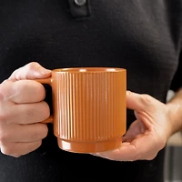 Striped & stackable mug - Rusty