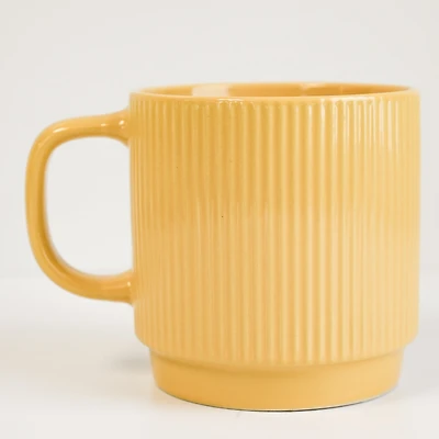 Tasse striée & empilable - Jaune