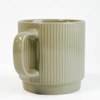 Striped & stackable mug - Green