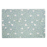 White flower non-slip placemat - Blue
