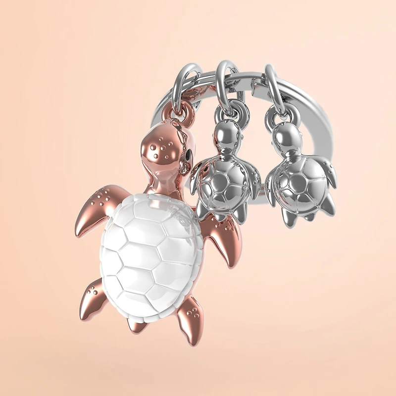 Porte-clé - Famille de tortues