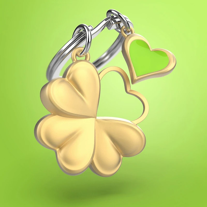 Porte-clé - Trèfle 4 feuilles