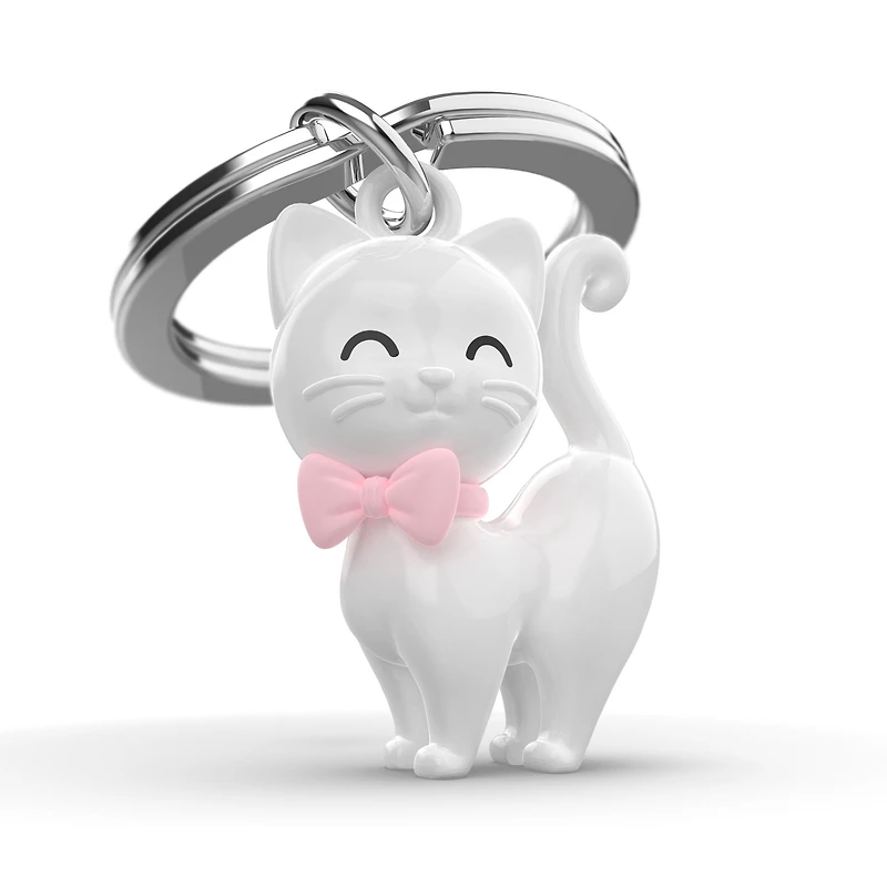 Keychain - White cat