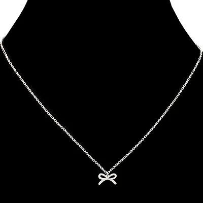 Bow necklace - Silver