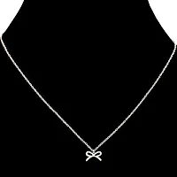 Bow necklace - Silver