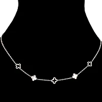 Pearl clover necklace - Silver