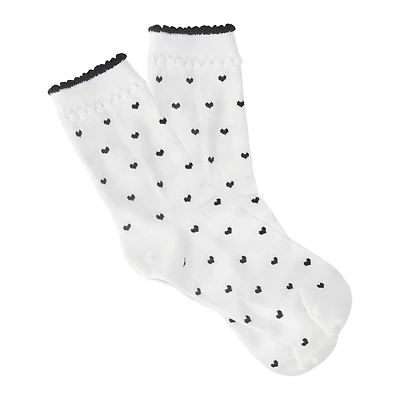 White base - Black hearts