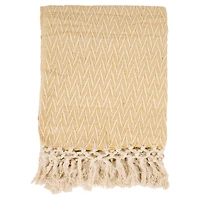 Jeté tissé Yoki - Jaune