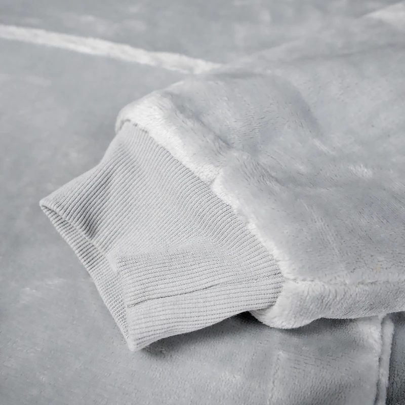 Couverture à capuche surdimensionnée réversible - Gris