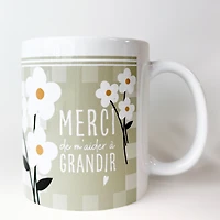 Sage green text mug - Thank you