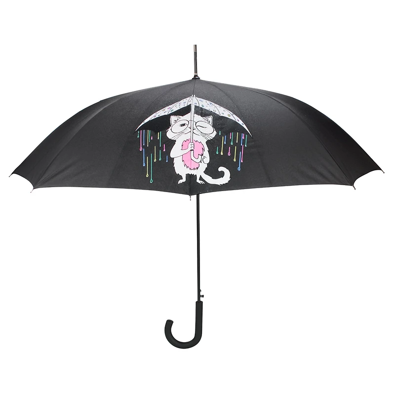Parapluie changeant de couleurs - Chat grognon