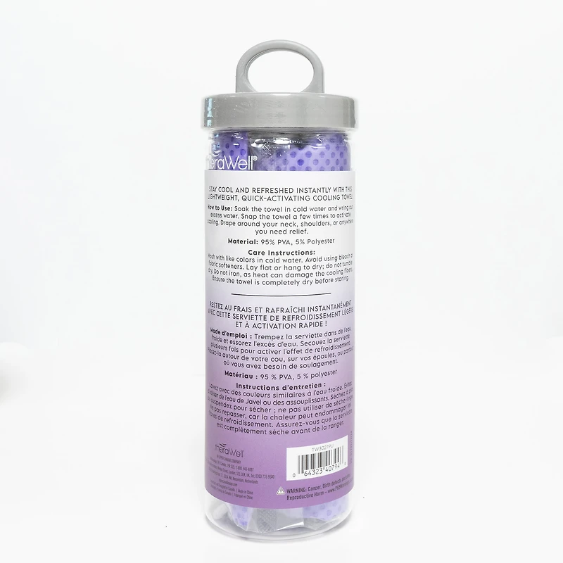 Serviette rafraîchissante - Mauve