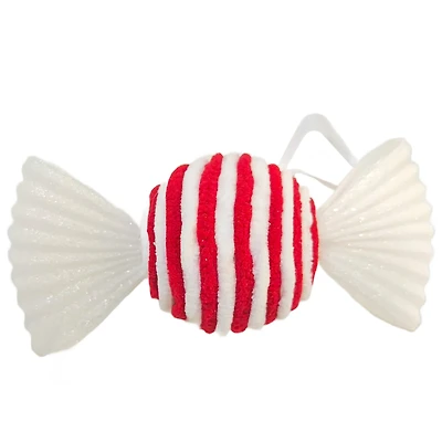 Candy ornament - White & red