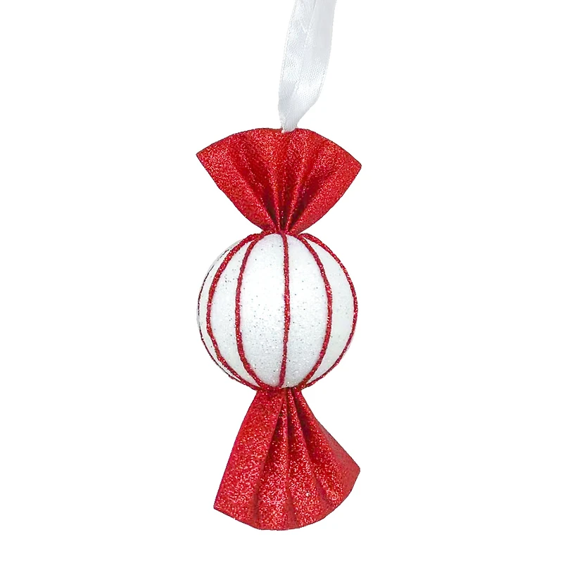Candy ornament - Red and white
