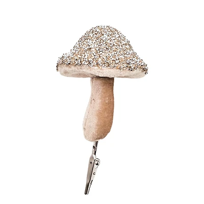 Mushroom on stem with glitters - Champagne