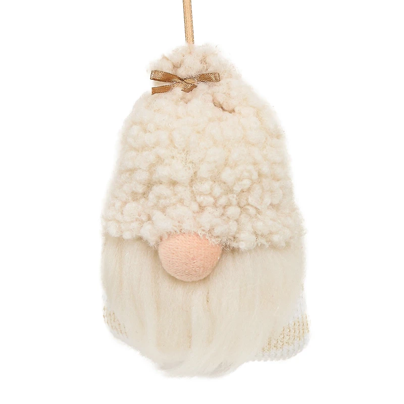 Santa Claus Ornament - Cream Beanie