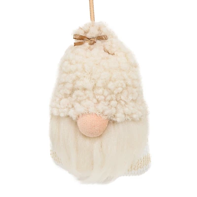Santa Claus Ornament - Cream Beanie