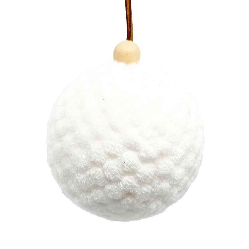 Christmas ball - White fur