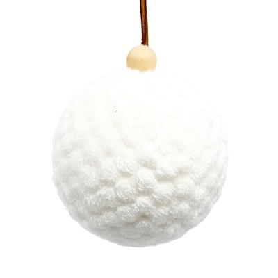 Christmas ball - White fur