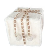 Ivory gift with brown ribbon
