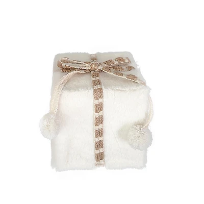 Ivory gift with brown ribbon - Medium