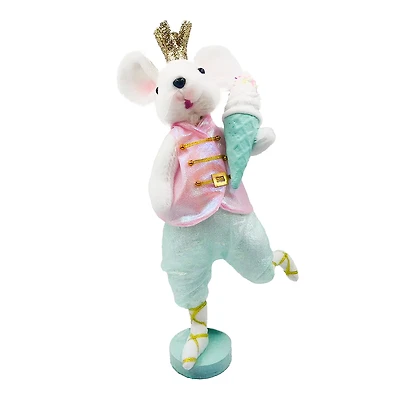 Standing mouse - Pink and blue with cone