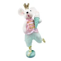 Standing mouse - Pink and blue with cone