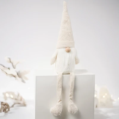 Gnome assis - Crème