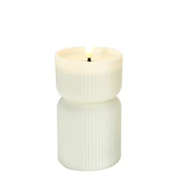 Striped LED pillar - Fake flame