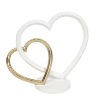 Coeurs entrelacés - Blanc & doré