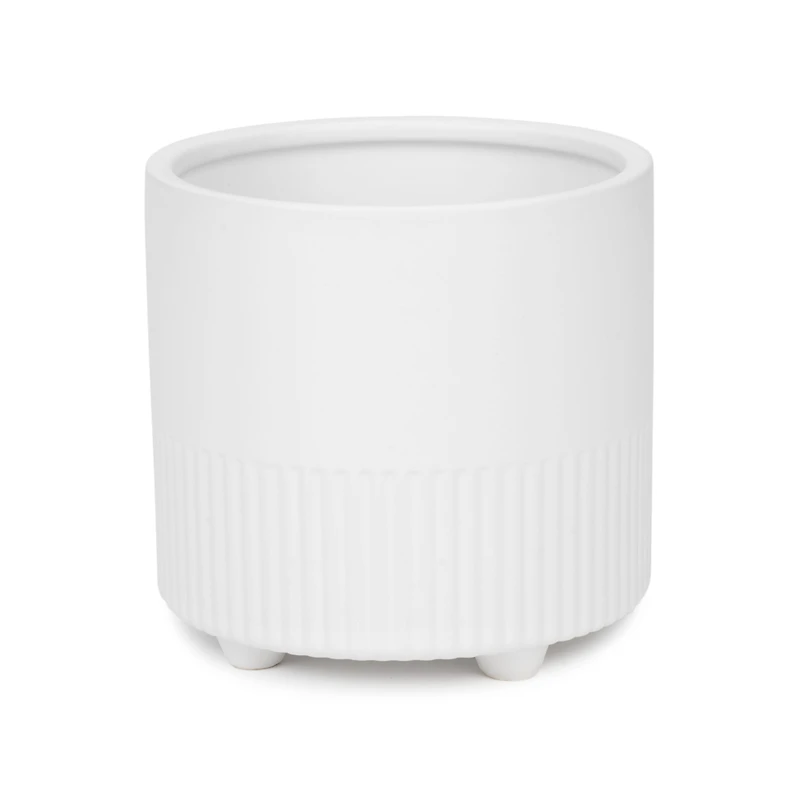 Standing white planter
