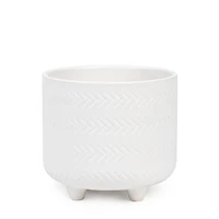 Pot blanc texturé - Chevron