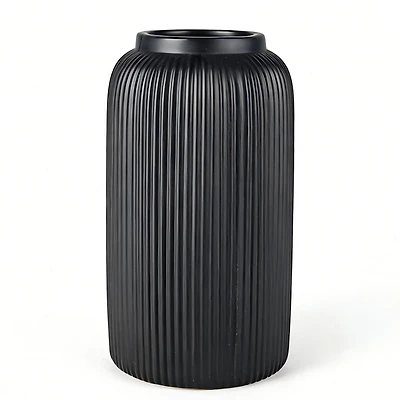 Grand vase noir - Ripple