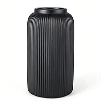 Large black vase - Ripple