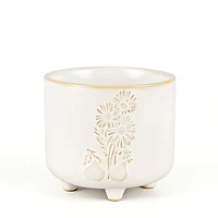 Cache pot blanc - Marguerite