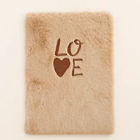 Faux fur notebook - Love