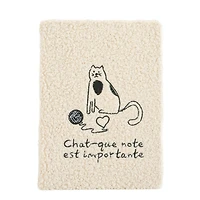 Cahier de note en laine bouclé - Chat