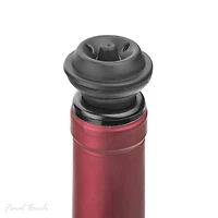 Pompe à vin avec 2 bouchons - Noir mat