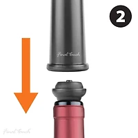 Pompe à vin avec 2 bouchons - Noir mat