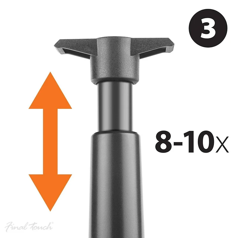 Pompe à vin avec 2 bouchons - Noir mat