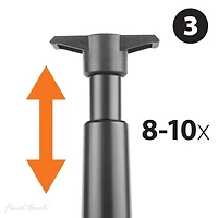 Pompe à vin avec 2 bouchons - Noir mat