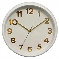 Horloge murale - Blanc & or
