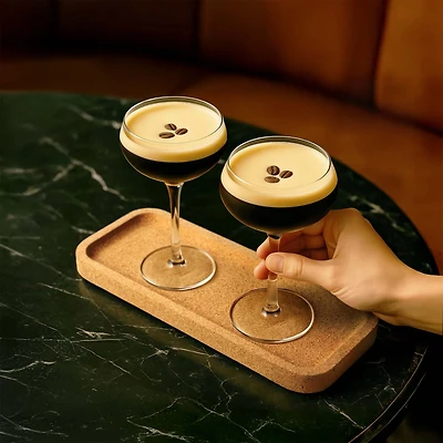 Ensemble de verres & plateau - Espresso martini